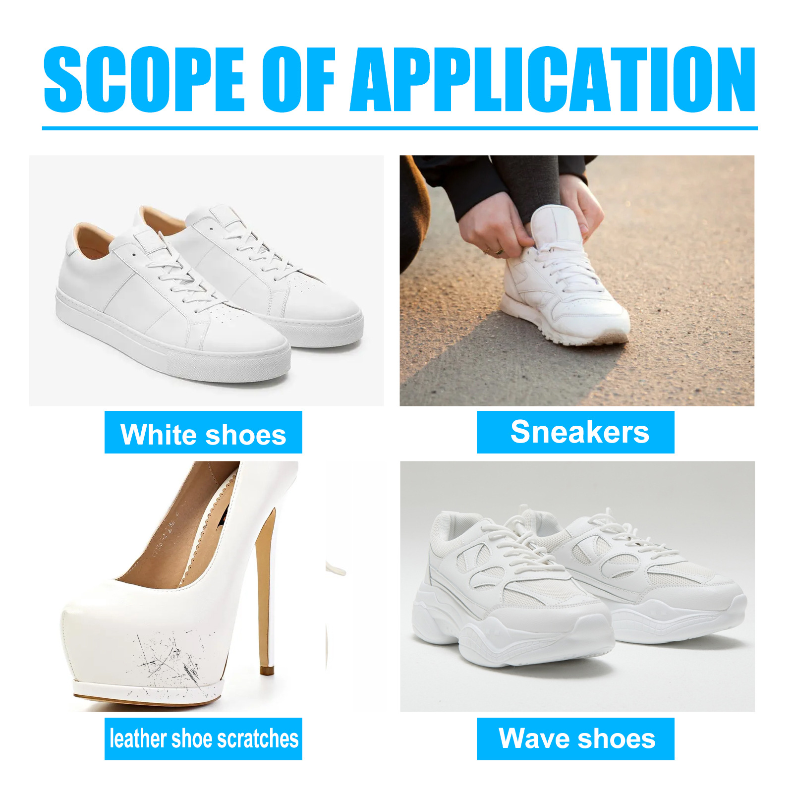 1pc Portable White Shoe Cleaning Foam, Suitable For Sports Shoes, Sneakers,  Effective For Stains Cleaning And Yellowing Removing