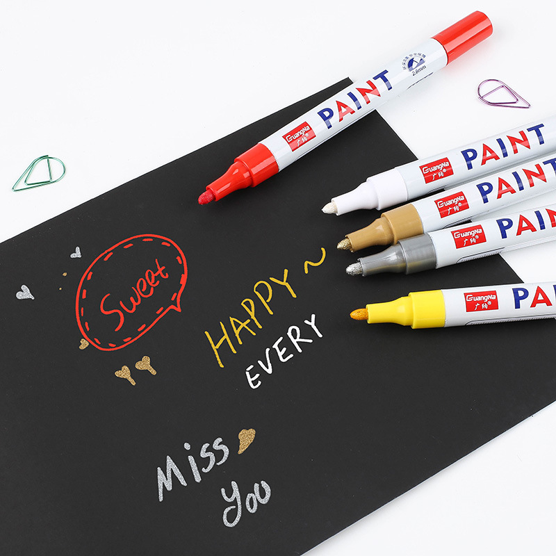 12 Colors Permanent Paint Pens Paint Markers Oil Based Paint - Temu