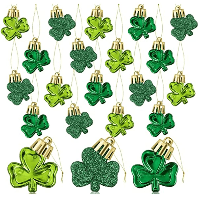 St Patrick's Day Mini Shamrock Ornaments Small Tree - Temu Canada