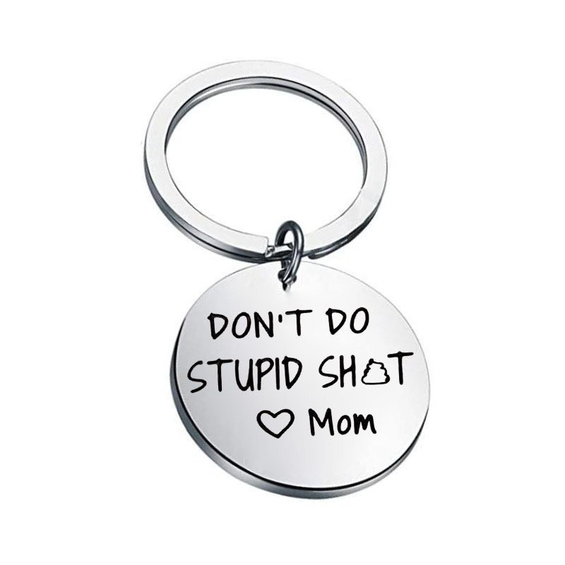 Gag Gifts Keychain For Teen Boys Girls Don't Do Stupi Poop - Temu