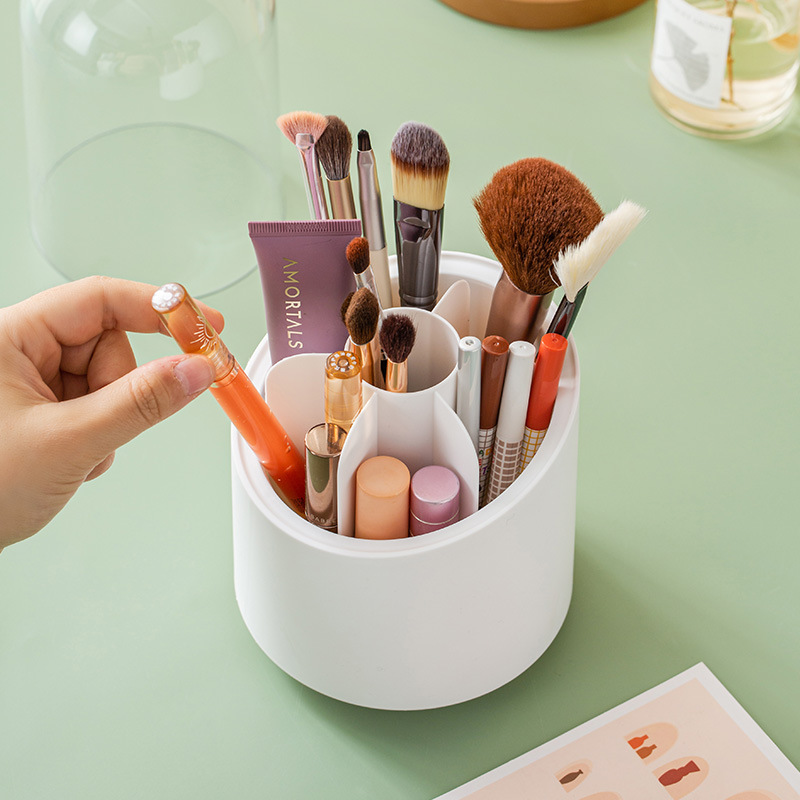 Portable Makeup Brush Holder,1pc Solid Color Makeup Organizer
