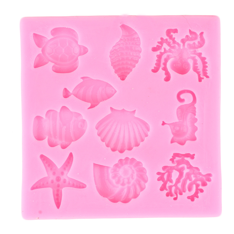 Silicone Molds For Gummies Baby Shark Candy Mould Under The Sea Ice Cube  Tray Marine Life Animal Chocolate Kitchen Accessories