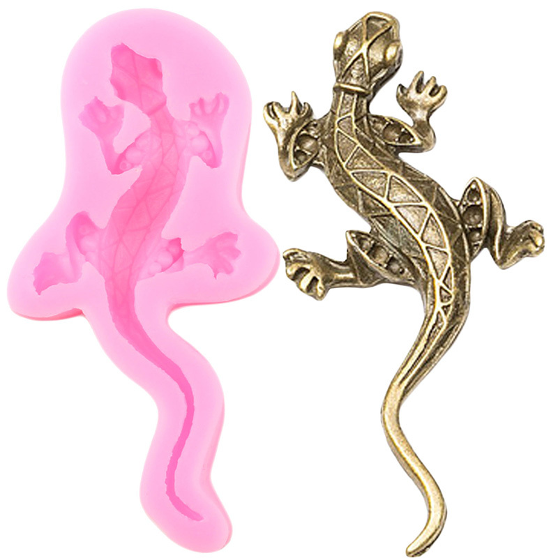 1pc   lizard silicone fondant mold for diy cake decorating and baking accessories details 5