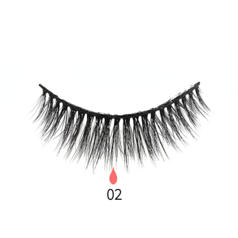 3 Pairs Magnetic Eyelashes 3D Mink Makeup Lashes Set Natural False Cils