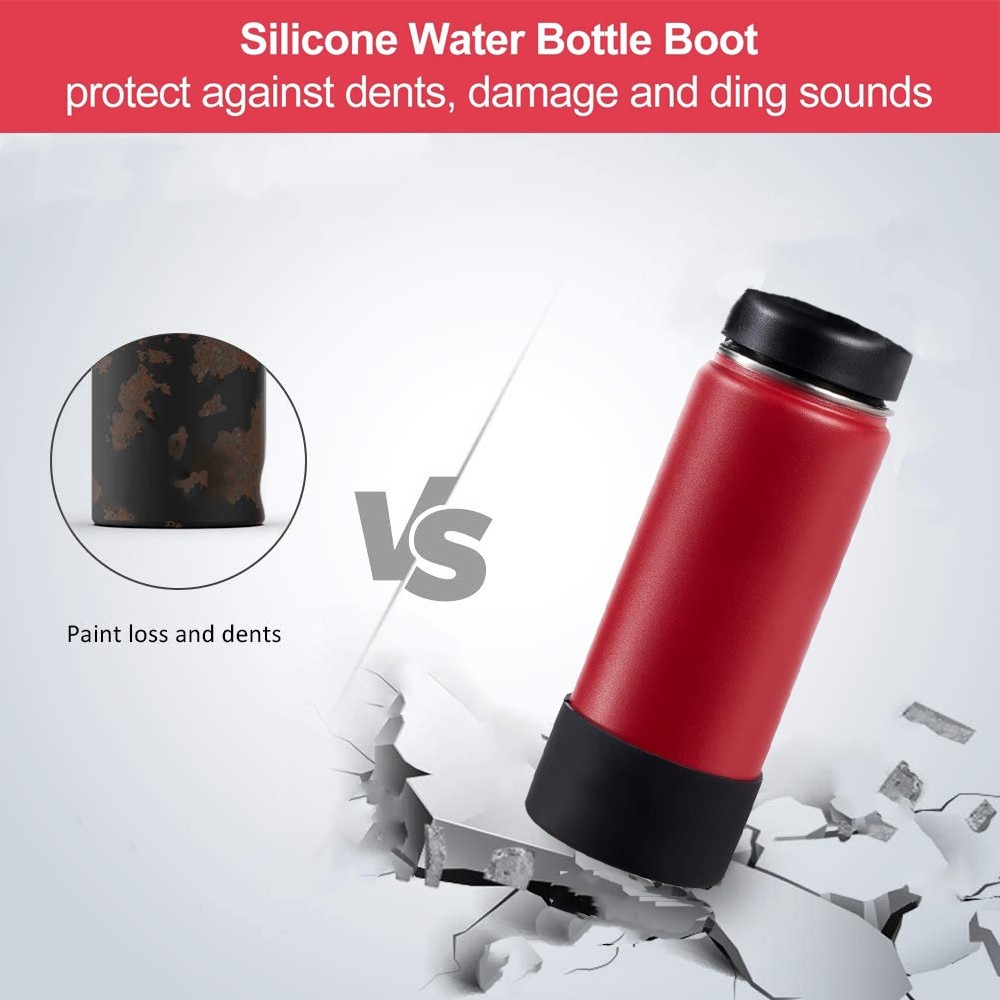 Protective Silicone Boot Sleeve For Hydro Flask 12oz- Sport Water Bottles  Accessories Anti-slip Bottom Sleeve Cover, Pet Feeding Bowl For Puppy & Cat  - Temu