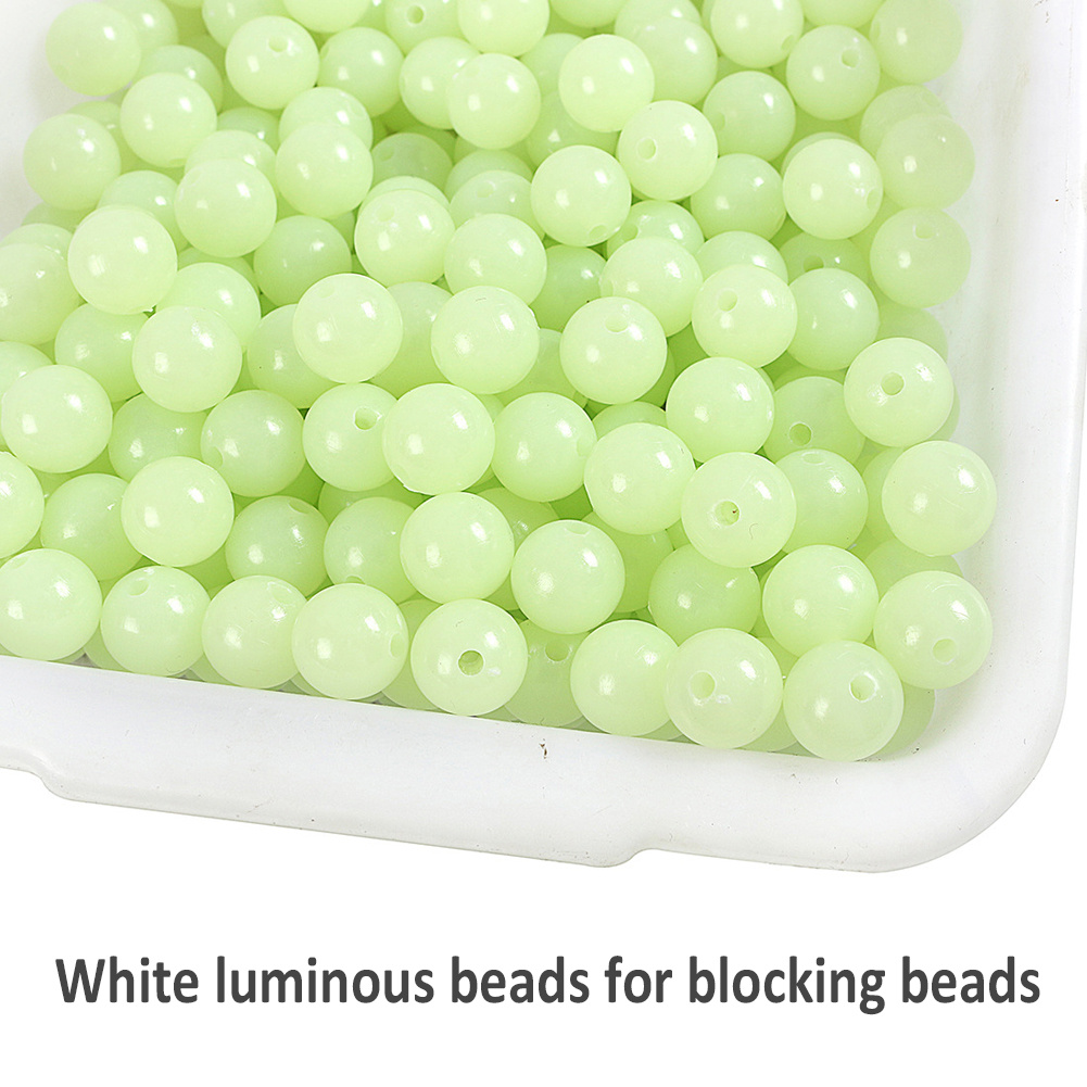 100pcs Luminous Fishing Float Beads Fluorescent Glow Balls - Temu