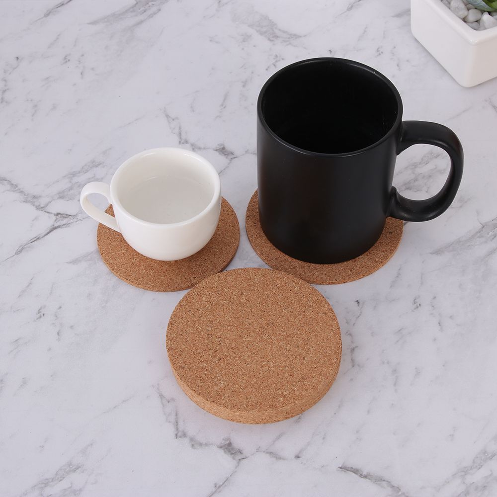 Durable Wood Coasters Wood Square Resistant Drink Mat Round Heat Resistant  Drink Mat Coffee Cup Pad Table Non-slip Coffee Pad