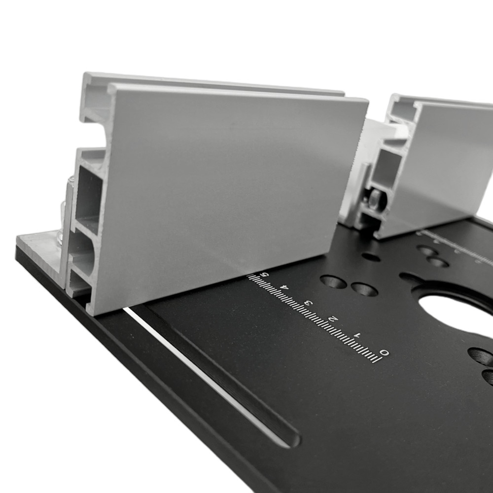 Plaque d'insertion de table de routeur en aluminium avec jauge à mitre pour  bancs de travail du bois scie à table machine de gravure de tondeuse  multifonctionnelle