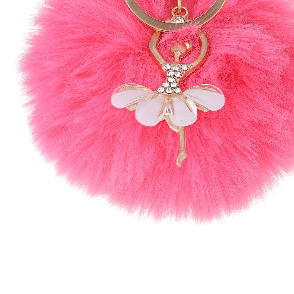 Ballerina Girl Beauty 8CM Fluffy Fake Rabbit Fur Ball Pompon Pom