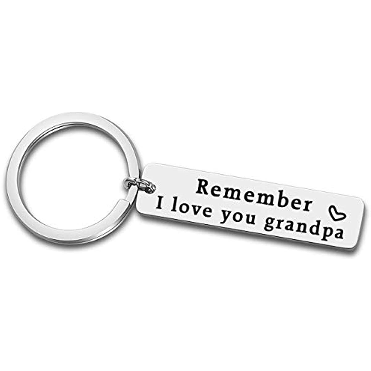 1pc Father's Day Keychain Gifts for Grandpa Remember I Love You Grandpa Jewelry, Jewels, Birthday Christmas Key Chain Gift for Grandfather,Temu