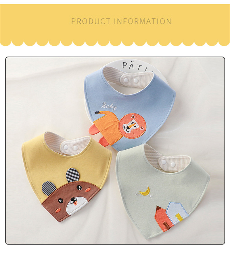 Baberos de alimentación de lindos búhos Kawaii de dibujos animados para  bebés (1 unidad) Lindos recién nacidos, tela esencial para bebé lavable