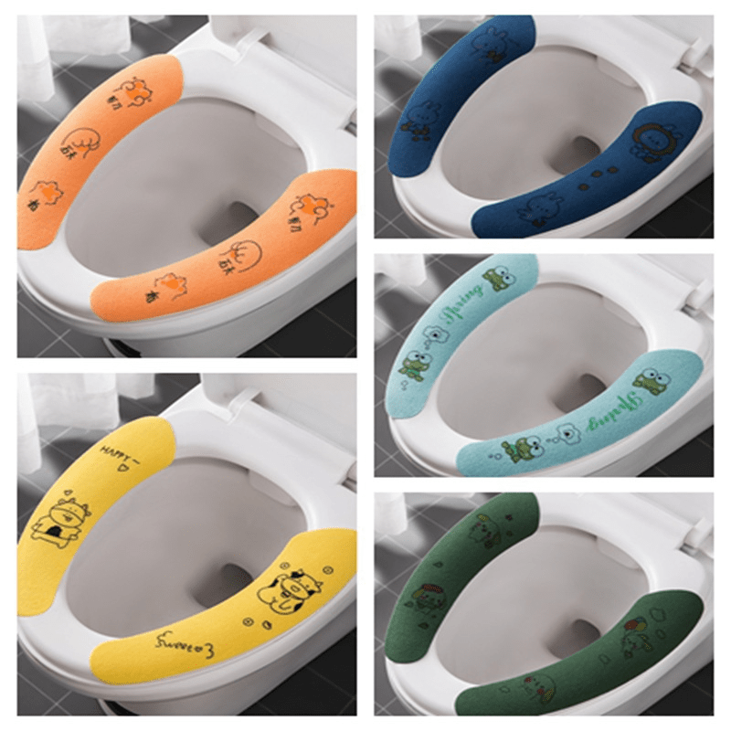  DOITOOL Toilet Seat Cover Sticker Toilet Seat Cushion Adhesive Gel  Cushion Pads Standard U Shape Toilet Seats for Bathroom : Home & Kitchen