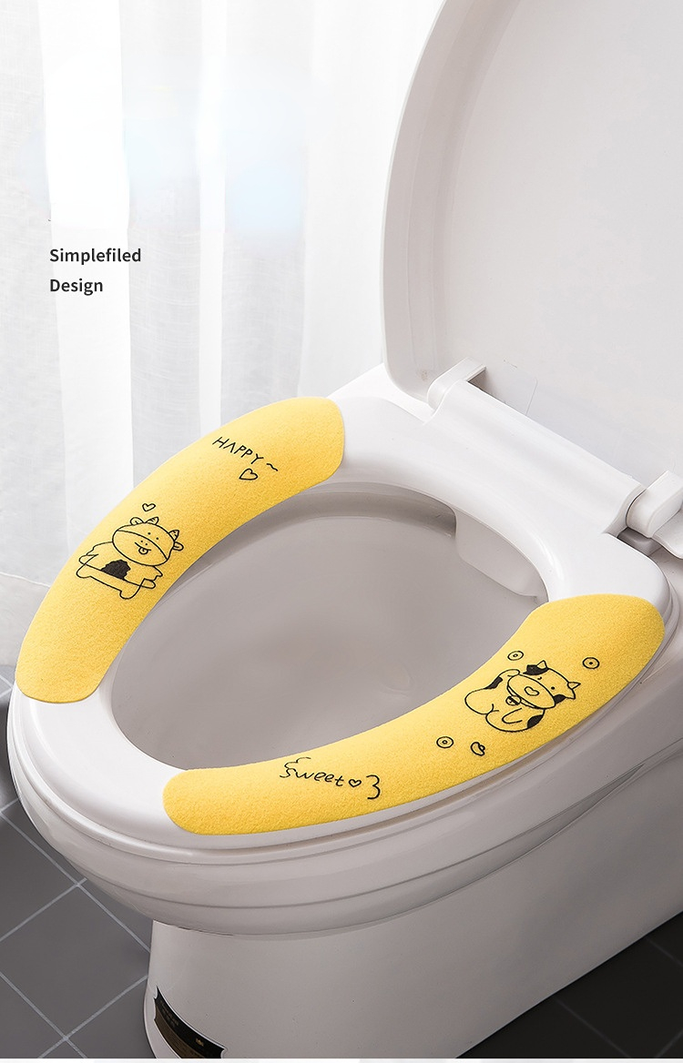  DOITOOL Toilet Seat Cover Sticker Toilet Seat Cushion Adhesive Gel  Cushion Pads Standard U Shape Toilet Seats for Bathroom : Home & Kitchen