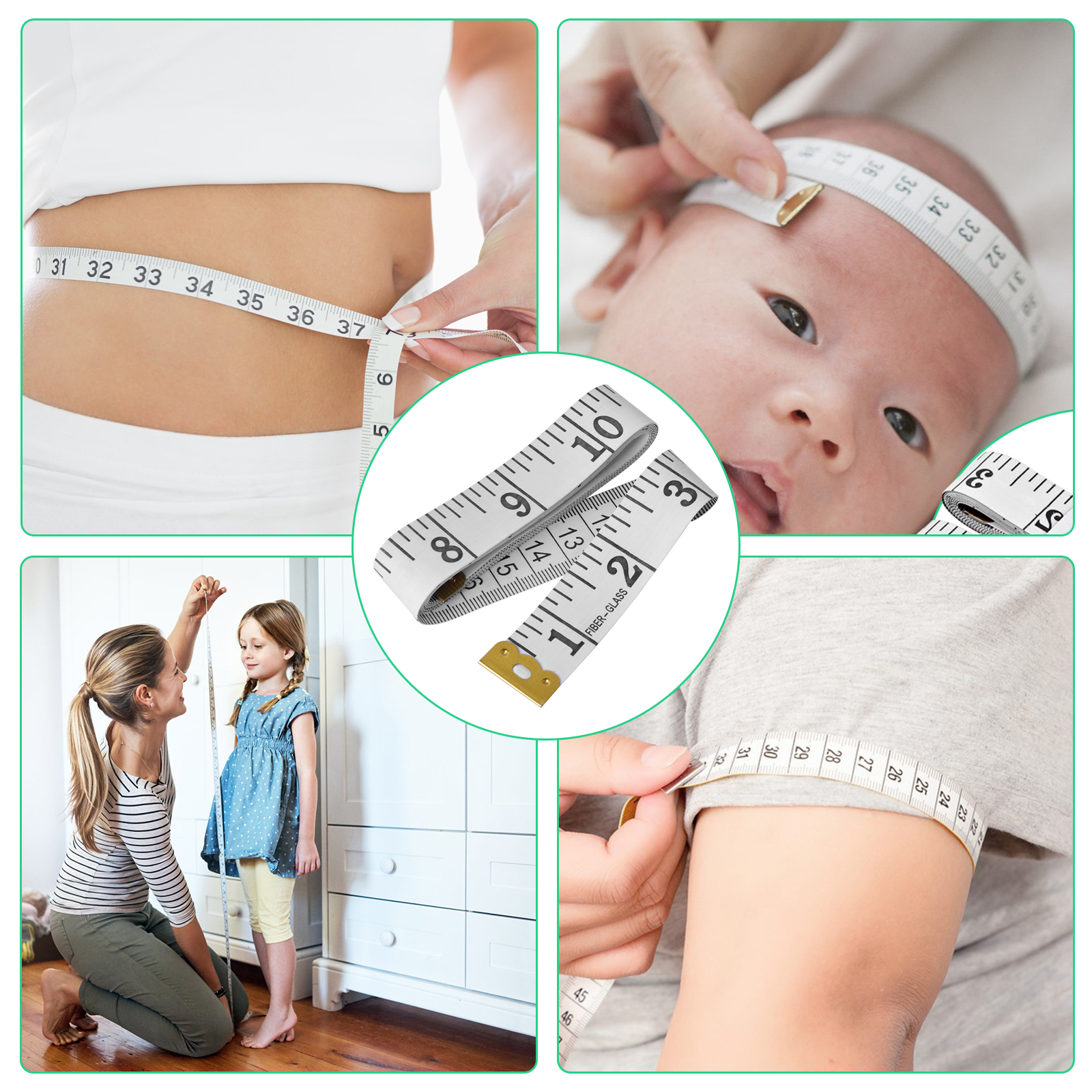 100PCS Newborn Head Measuring Tape Paper Measuring Tape Body Measuring Tape
