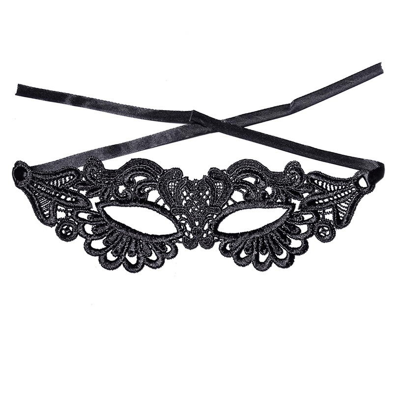 Black Lace Eye Mask Gothic Costume Mask Animal Half Mask Temu Australia