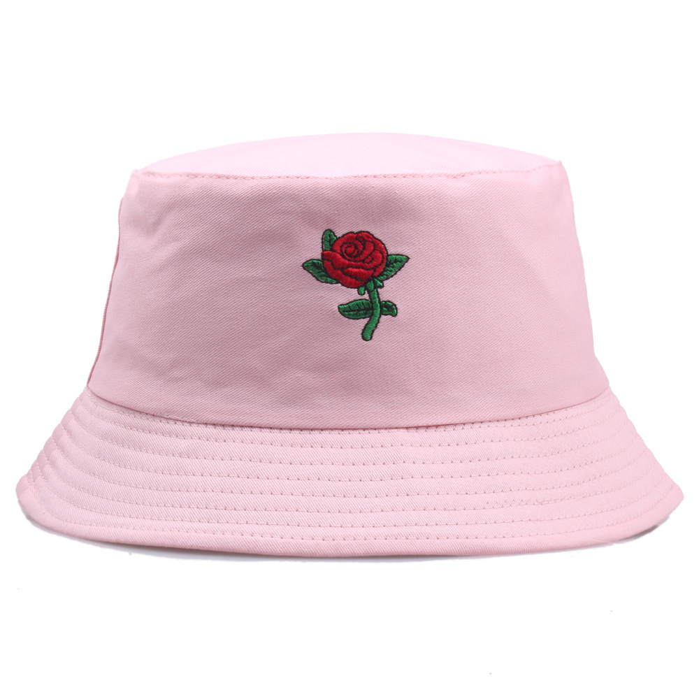 1pc Mens Rose Embroidery Bucket Hat Foldable Macaron Panama Hat Cotton  Outdoor Fishing Hunting For Men Bob Chapeau Sun Hat 2022, Shop The Latest  Trends