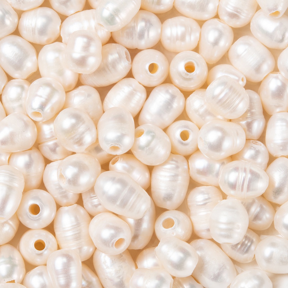 Natural Freshwater Pearl Loose Beads Large Hole Thread Beads - Temu