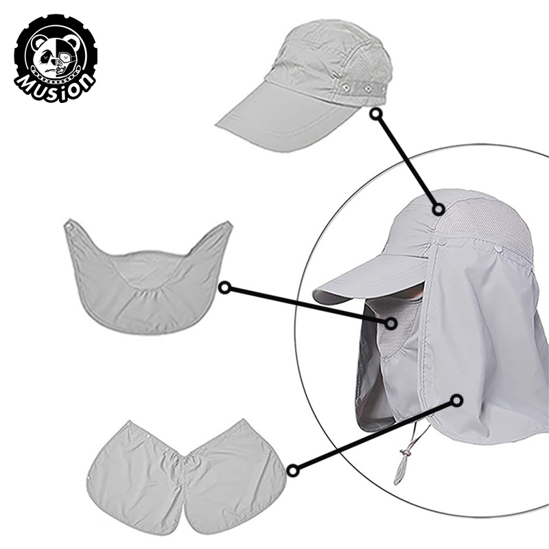 Stay Protected in Style: Breathable Mesh Neck Cover Sun Cap for Fishing,  Gardening, Hiking & Mountaineering