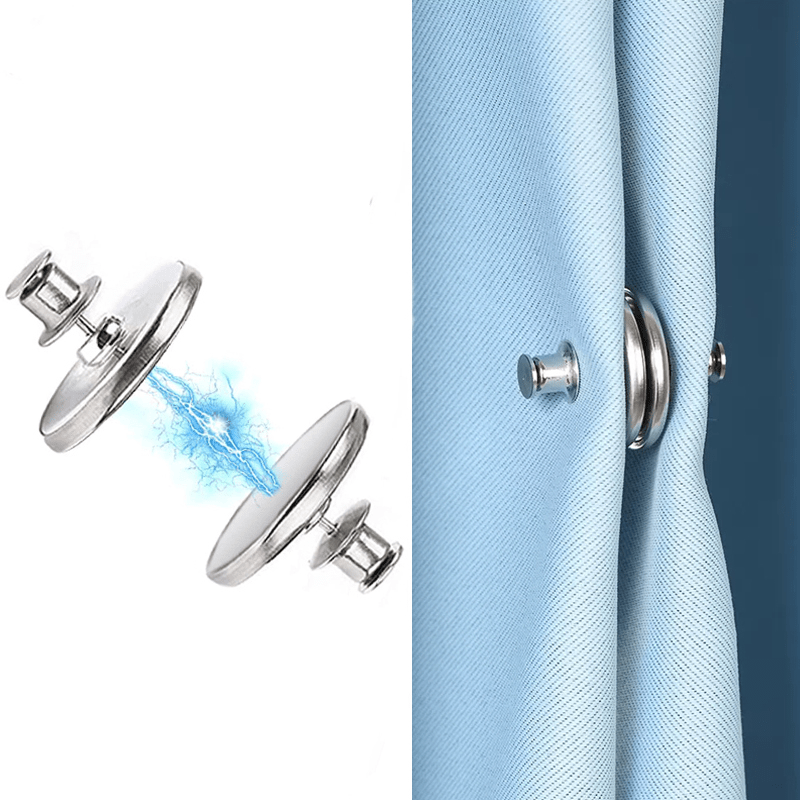 KOXXUD Curtain Magnets Closure with Tack, Shower Curtain Liner with  Magnets, Drapery Magnetic Button Clips to Prevent Light from Leaking &  Curtains from Being Blown Around (5 Pairs)_Guangzhou Miyue Trading Co., Ltd.