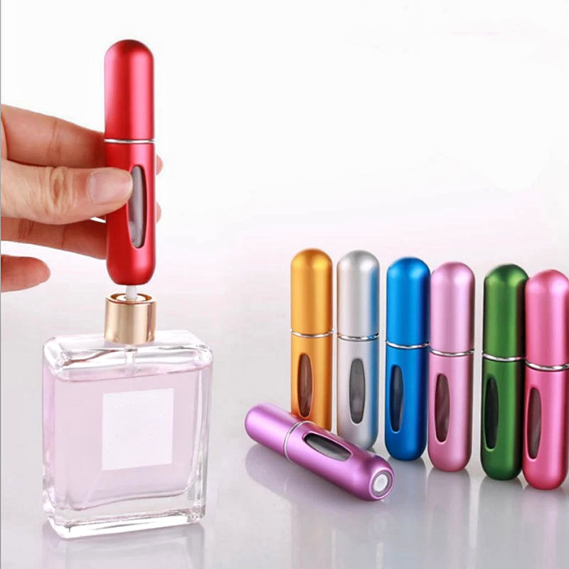 

Perfume Refill Bottle Portable Mini Refillable Spray Jar Scent Pump Case Empty Cosmetic Containers Atomizer For Travel 5ml