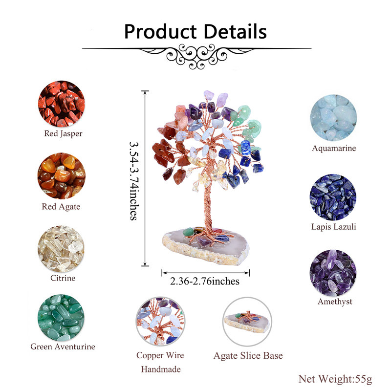  Lapis Lazuli Tree - Crystal Tree - Chakra Tree of Life -  Gemstone Tree - Feng Shui Tree - Money Tree - Chakra Decor - Crystal Gift -  Healing Crystals 