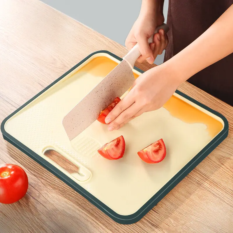 Cutting Board With Sharpening Stone, Double-sided Chopping Board