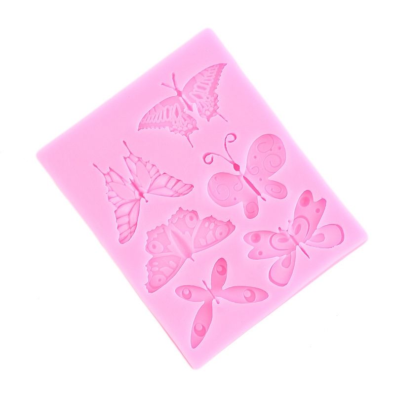 1pc Butterfly Silicone Mold Chocolate Fondant Mold Wedding Cake Decorating  Tool Cupcake Top Mold Polymer Clay Candy Mold