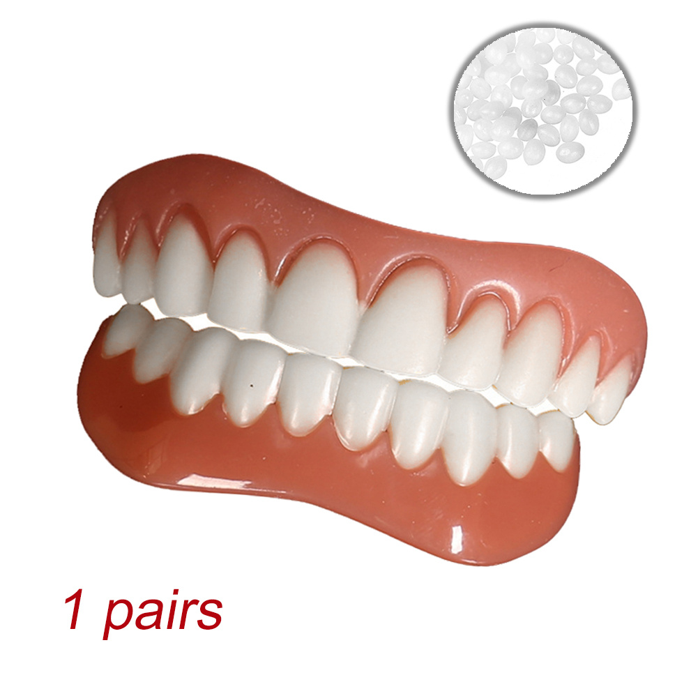 Dientes postizos de silicona, carillas superiores e inferiores, pasta de  dentaduras postizas, cómodas, ortodoncia