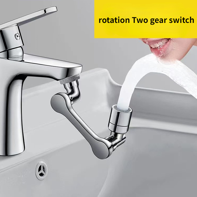 Extension de robinet universelle en acier inoxydable, bras robotique  pivotant à 1080 °, aérateur de robinet