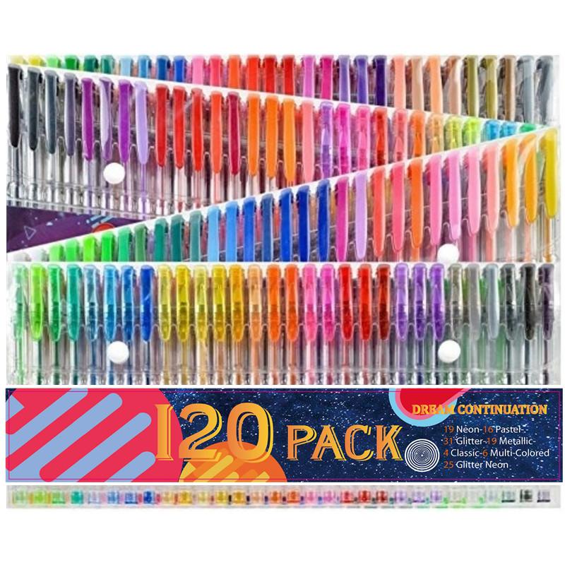 48 Unique Colors (No Duplicates) Gel Pens Gel Pen Set for Adult Coloring  Book