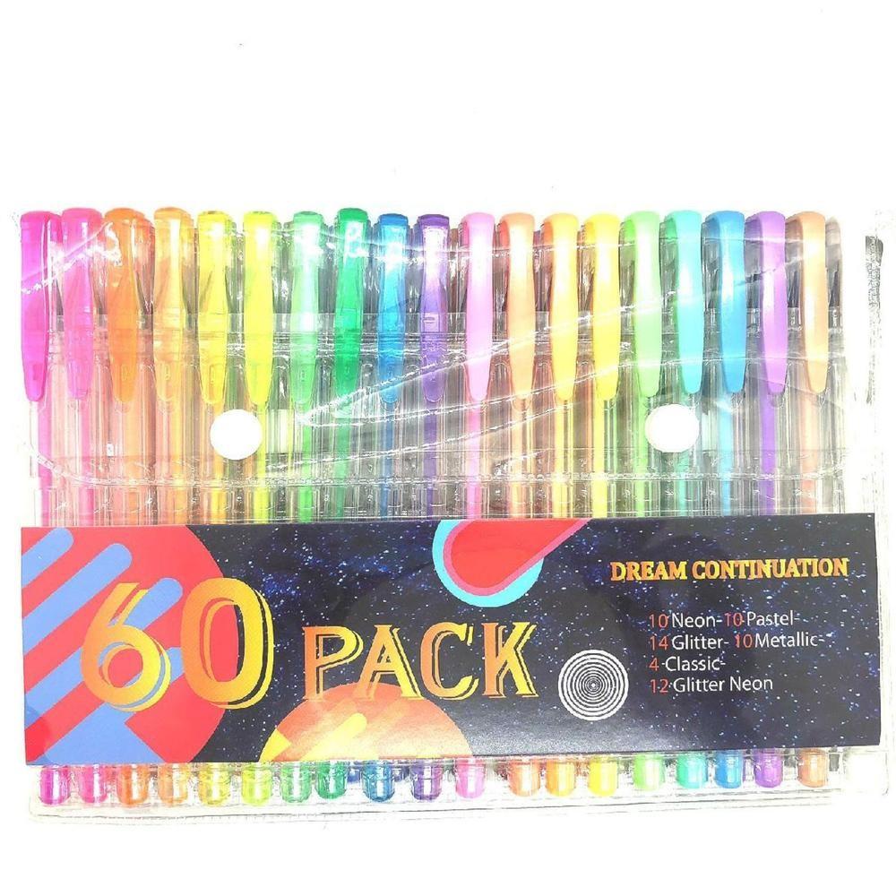Gel Pens for Adult Coloring Books, 120 Pack-60 Glitter Pens with
