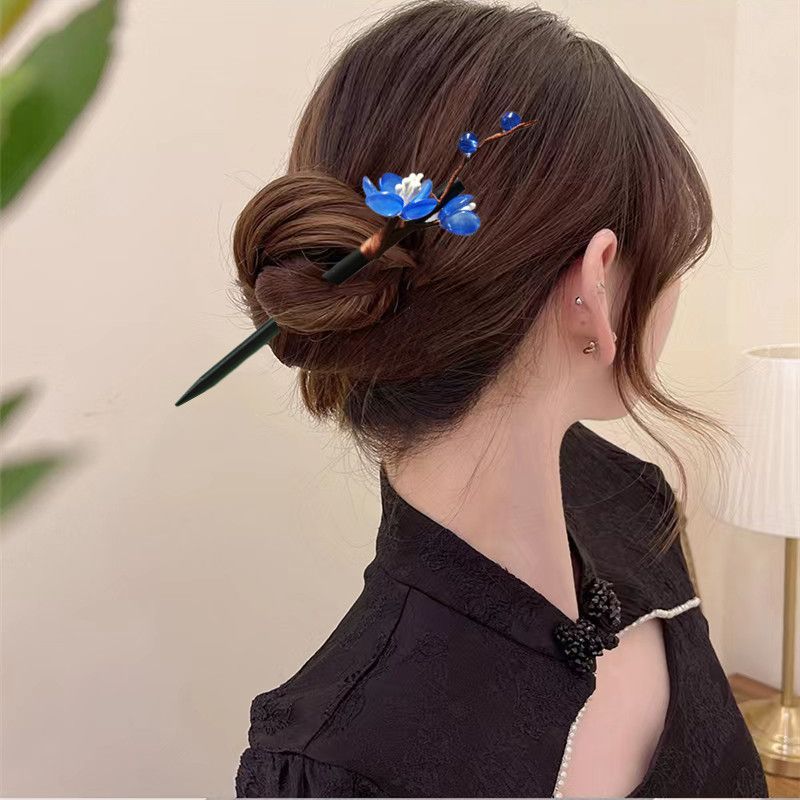 Plum Blossom Hairpin Chinese Style Cheongsam With Wooden Hairpin Simple Red Flower Hair Accessories - Beauty & Personal Care - Temu Plum Blossom Hairpin Chinese Style Cheongsam With Wooden Hairpin Simple Red Flower Hair Accessories - Beauty & Personal Care - Temu