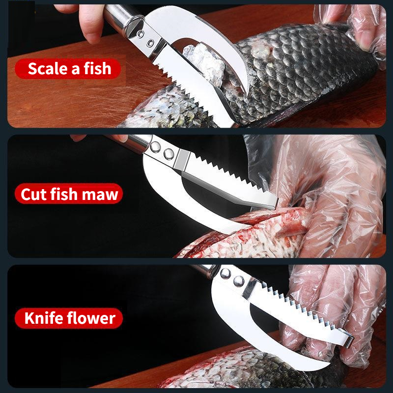 3 in 1 Stainless Steel Fish Scale Knife: Cut Scrape Dig Ease - Temu