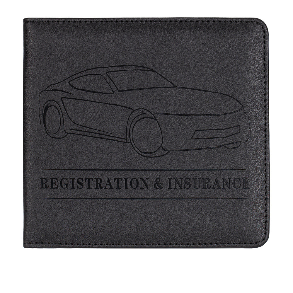 linqin License and Registration Holder Faux Leather Vehicle