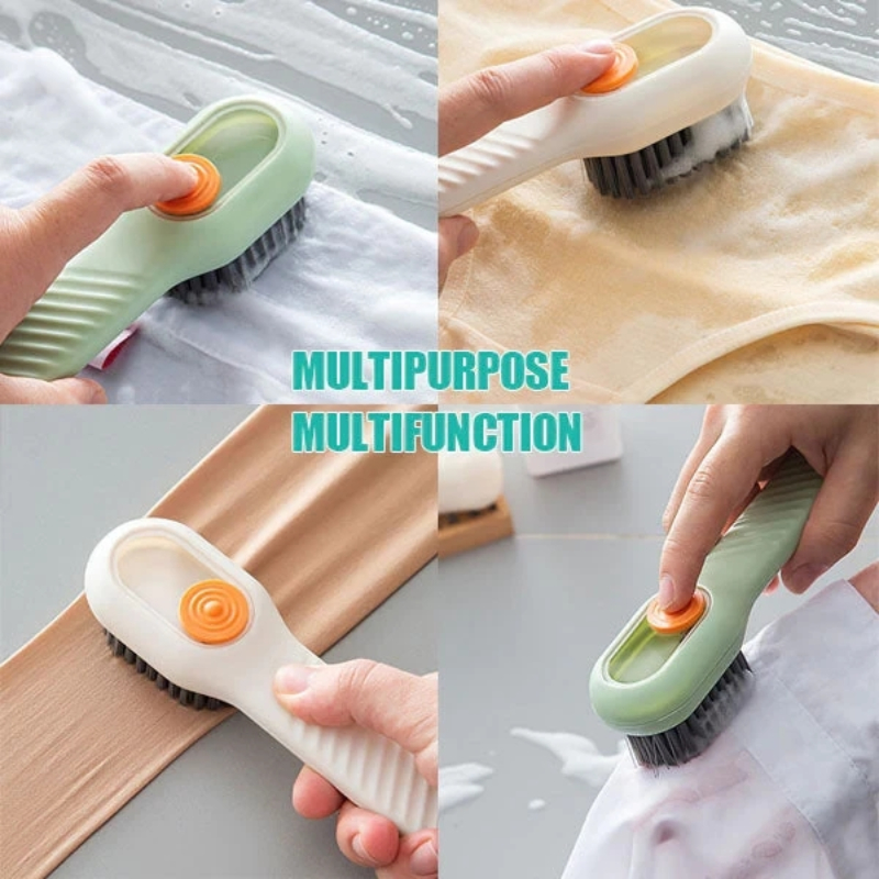 Multi-Functional Long-Handle Liquid-Filled Cleaning Brush Washing