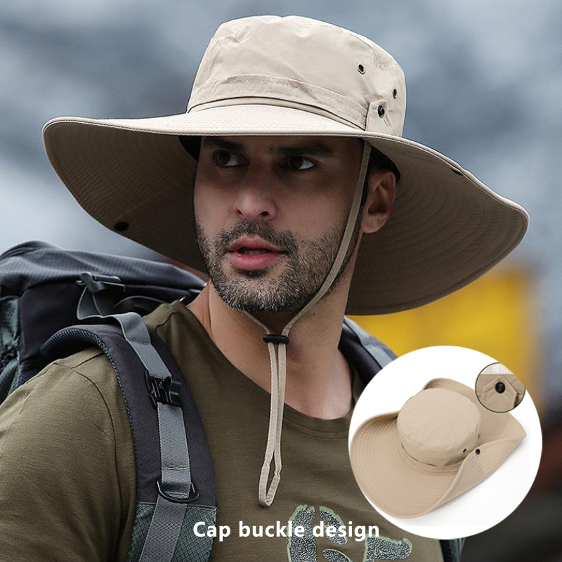 Sombrero De Pescador Clásico De Ala Ancha Para Hombre, Sombrero De Pescador  Transpirable A Prueba De Rayos UV Para Pesca Al Aire Libre Senderismo