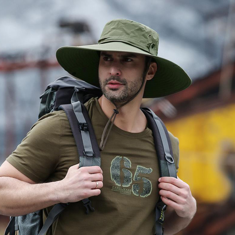 Uv proof Wide Brim Bucket Hat Men Perfect Fishing Hiking - Temu