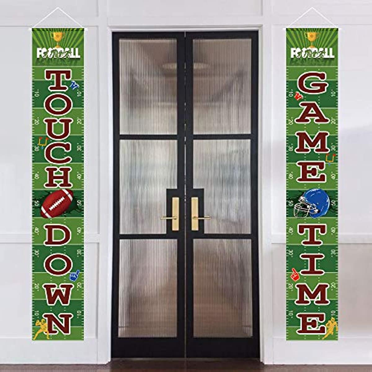 : Super Bowl Decorations Football Banner NFL Game Day Flag  Tapestry Sports Fans Home Decor American Gifts Team Bar Party Garden Patio  Porch Small Outdoor Yard Signs Made In USA :