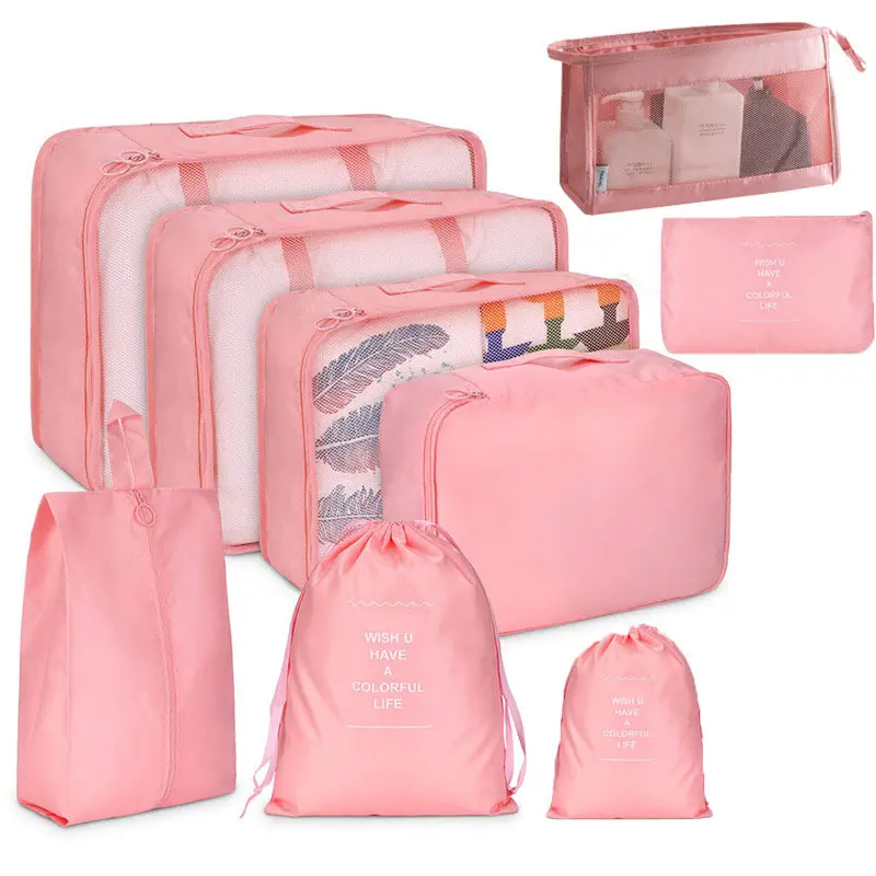 Packing Cubes, Lightweight Travel Luggage Organizer With Shoe Bag, Toiletry  Bag & Laundry Bag - Temu Qatar