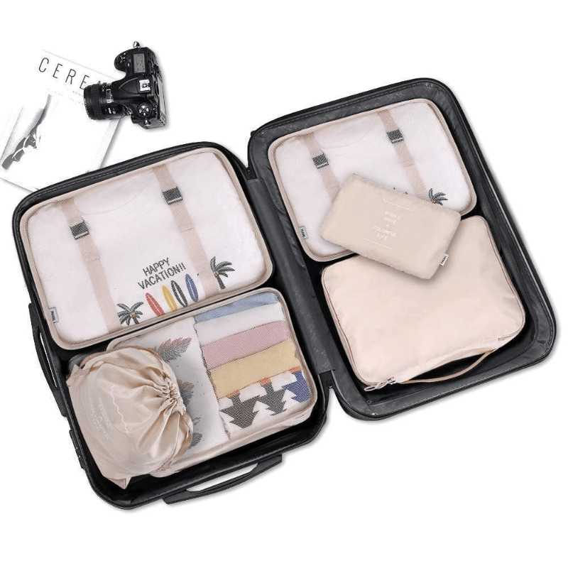 27 Set Compression Packing Cubes for Suitcase Lightweight Luggage Organizer  Bags for Travel Luggage Storage Bag Traveling Cubes with Toiletry, Shoes