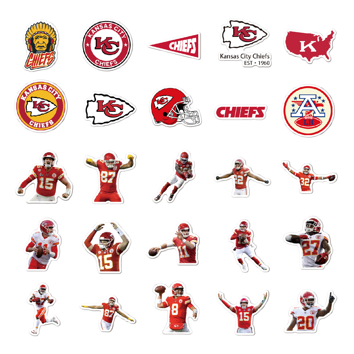 Kansas City Chiefs Heart NFL Football Car Laptop Cup Sticker Decal