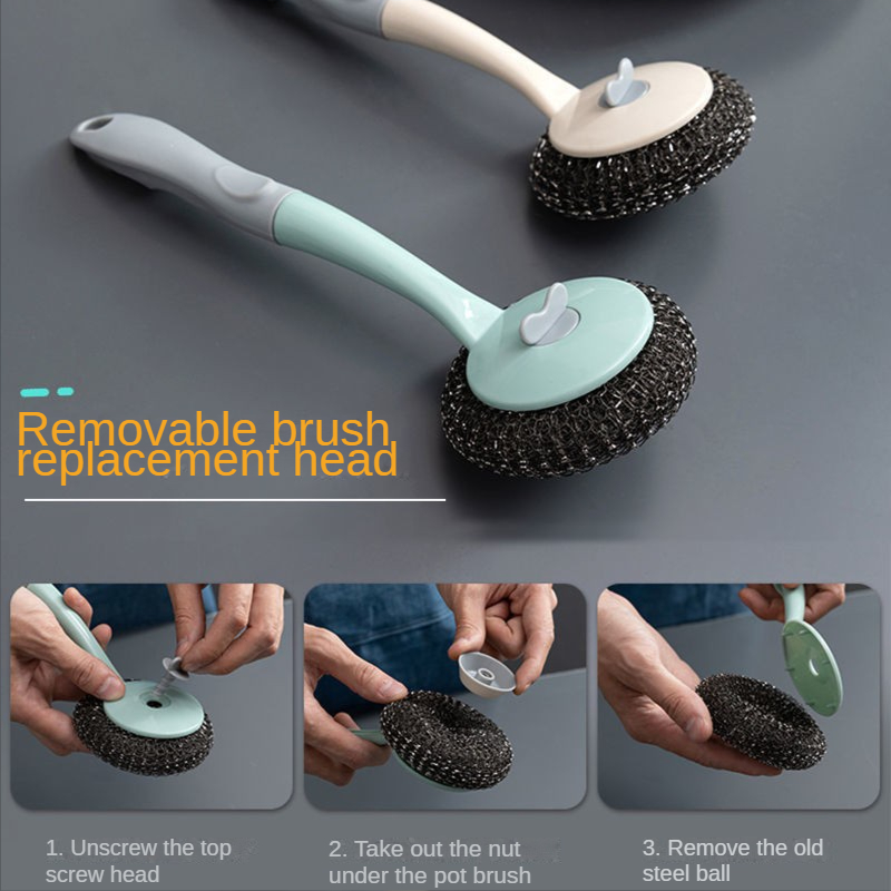 1 Pc Multifunctional Triple Brush Head Cleaning Wire Brush