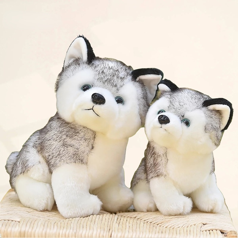 Lifelike Cute Husky Dog Plush Toys Soft Stuffed - Temu