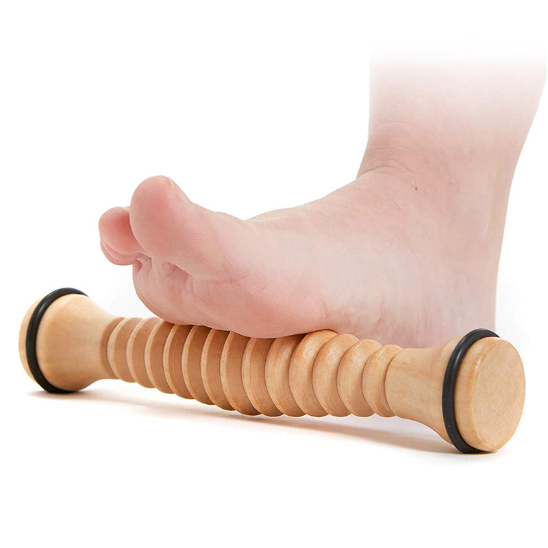 1pc Wooden Foot Roller Massager Spa Gift