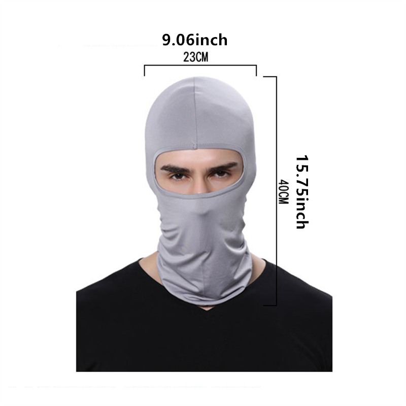 1pc Black Windproof UV Protection Balaclava Face Mask, Breathable Full Face Cover, Buff unisex Motorcycle Headwear, for Outdoor Cycling Skiing,Temu