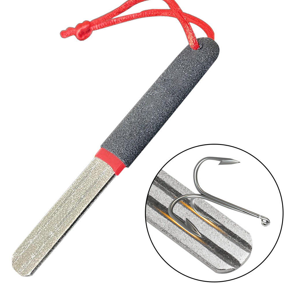 Portable Double Fishing Hook Sharpener - Keep Your Hooks Razor
