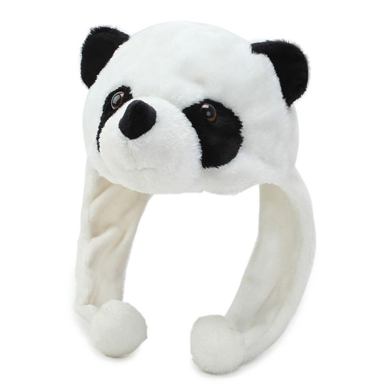 White Cute Panda Hat Plush Animal Pullover Cartoon Hats Warm Windproof  Earmuffs | Shop Now For Limited-time Deals | Temu