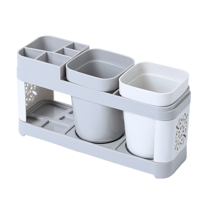 Hollow Design Toothbrush Holder And Toothpaste Holder Set - Temu