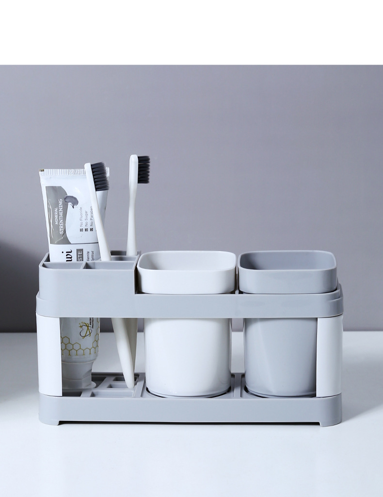 Hollow Design Toothbrush Holder And Toothpaste Holder Set - Temu