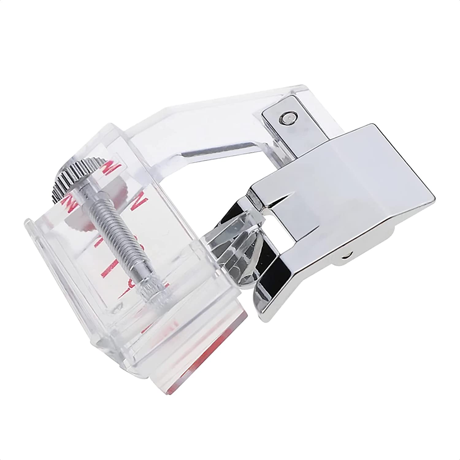 Adjustable Bias Binder Foot Sewing Machine Presser Foot Snap-on-Compatible Fits All Low Shank Snap-On Singer, Brother and More!The Adjustable Range